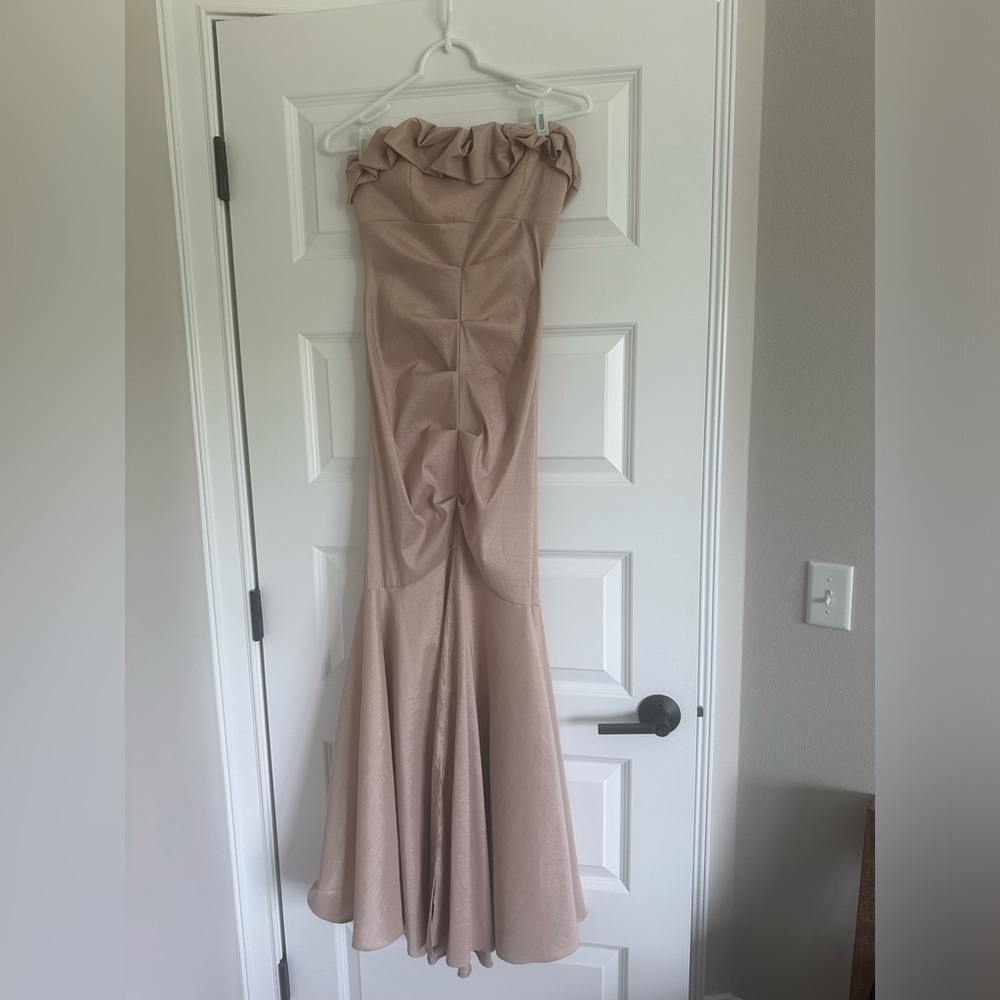 Champagne colored formal gown